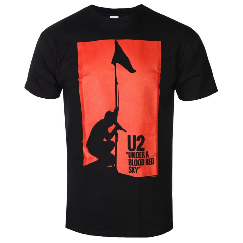 U2 Unisex Adult Under A Blood Red Sky Cotton T-Shirt / Black/Red